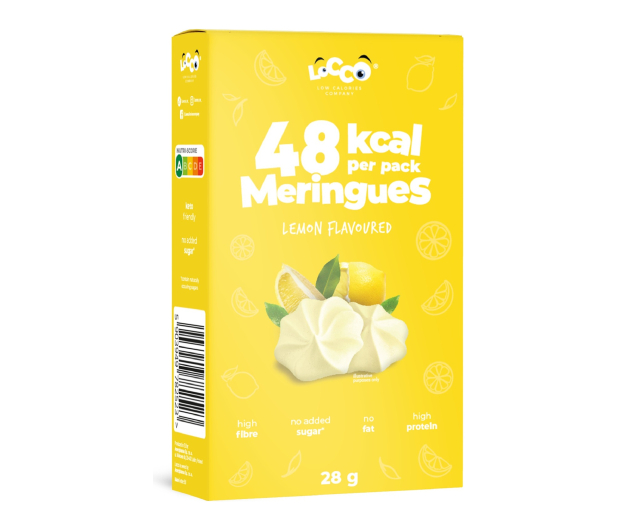 LOCCO 48 kcal Niskokaloryczne bezy proteinowe Cytrynowe - 1503765 - zdjęcie